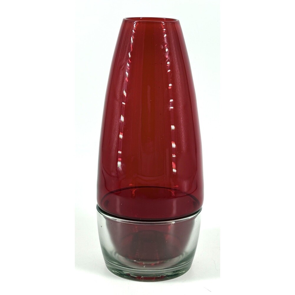 Per Lütken for Holmegaard Glass Hurricanes Red Danish Modern - 7.75"
